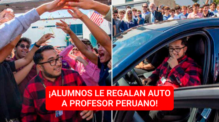 Alumnos le regalar carro a profesor peruano que tardaba 4 horas en llegar al colegio (VIDEO)