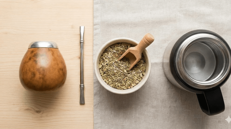 Accesorios basicos para tomar mate argetino
