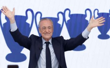 Florentino Pérez, reelegido presidente del Real Madrid tras vencer a Enrique Riquelme