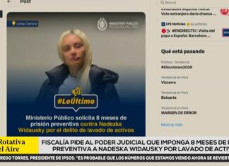 Fiscalía solicita 8 meses de prisión preventiva para Nadeska Widausky por presunto lavado de activos