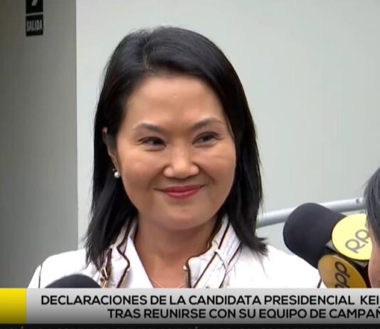 Keiko Fujimori asegura que «la diferencia de votos ha crecido», llama a la calma y espera resultados oficiales