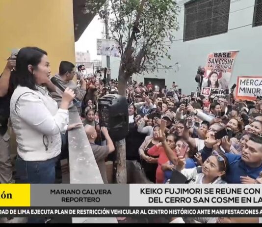 Keiko Fujimori vuelve al cerro San Cosme en La Victoria y afirma: «Vamos a esperar con prudencia el conteo de las últimas actas»