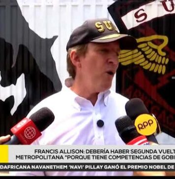Francis Allison propone segunda vuelta en Lima Metropolitana por competencias de gobierno regional